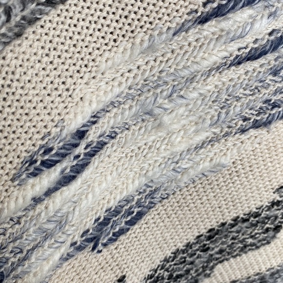 Lucky Brand Cream Black Blue Long Cardigan Sweater - Picture 9 of 9